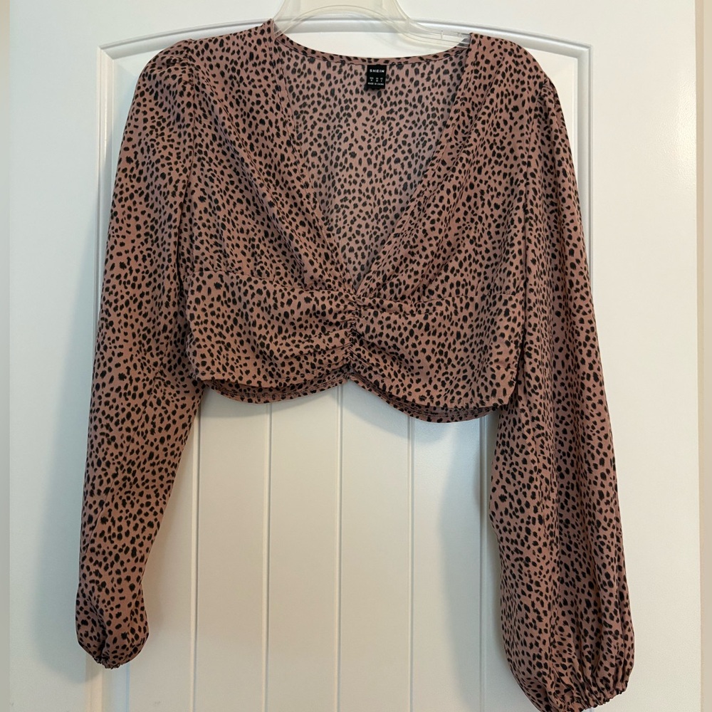 Animal print crop top